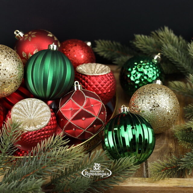 Набор пластиковых шаров Shine Collection: Christmas Classic 8 см, 42 шт Winter Deco