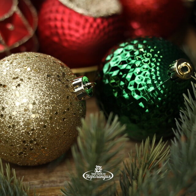 Набор пластиковых шаров Shine Collection: Christmas Classic 8 см, 42 шт Winter Deco