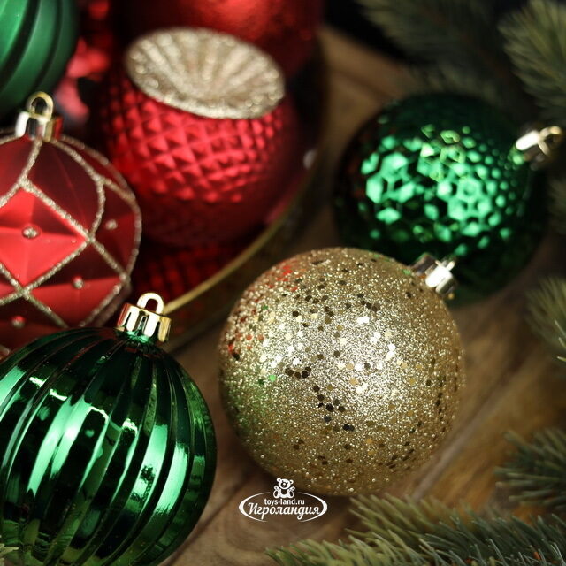 Набор пластиковых шаров Shine Collection: Christmas Classic 8 см, 42 шт Winter Deco