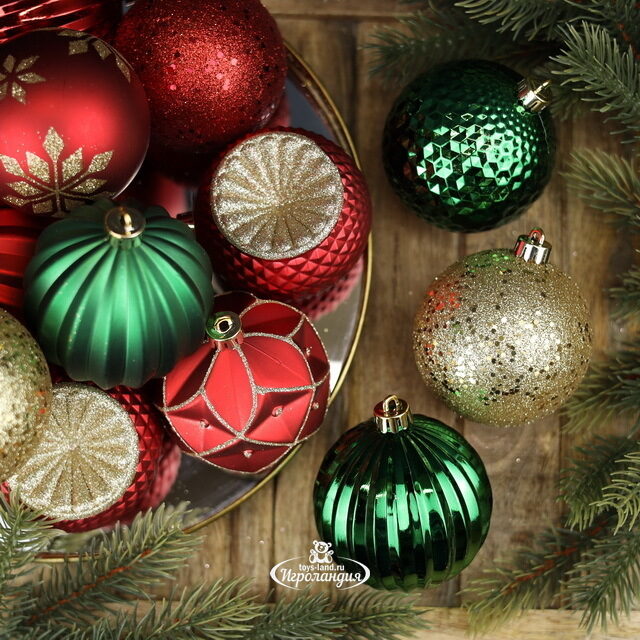 Набор пластиковых шаров Shine Collection: Christmas Classic 8 см, 42 шт Winter Deco