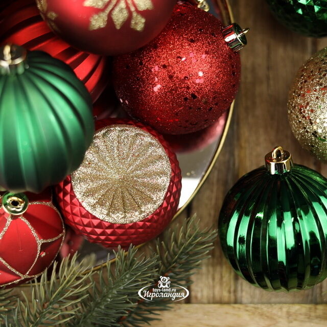 Набор пластиковых шаров Shine Collection: Christmas Classic 8 см, 42 шт Winter Deco