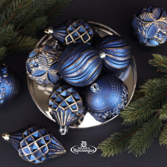 Набор пластиковых шаров Winter Candy: Blue 8 см, 16 шт Winter Deco