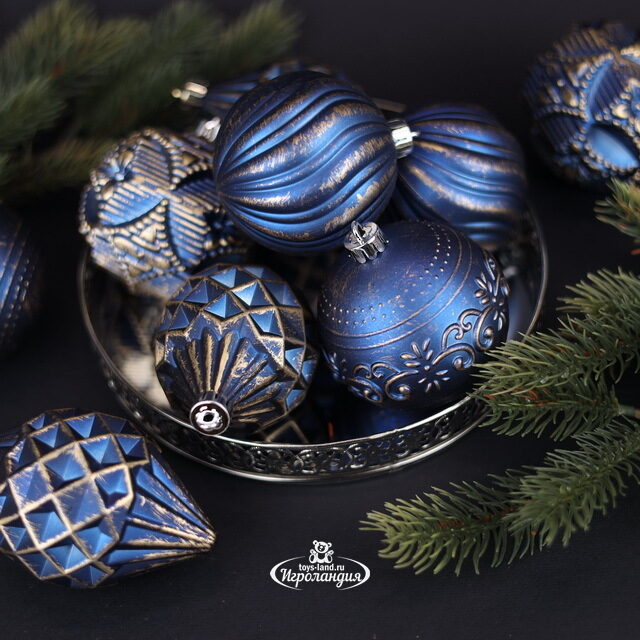 Набор пластиковых шаров Winter Candy: Blue 8 см, 16 шт Winter Deco