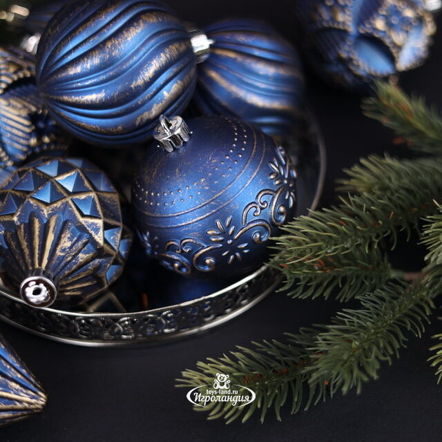 Набор пластиковых шаров Winter Candy: Blue 8 см, 16 шт Winter Deco