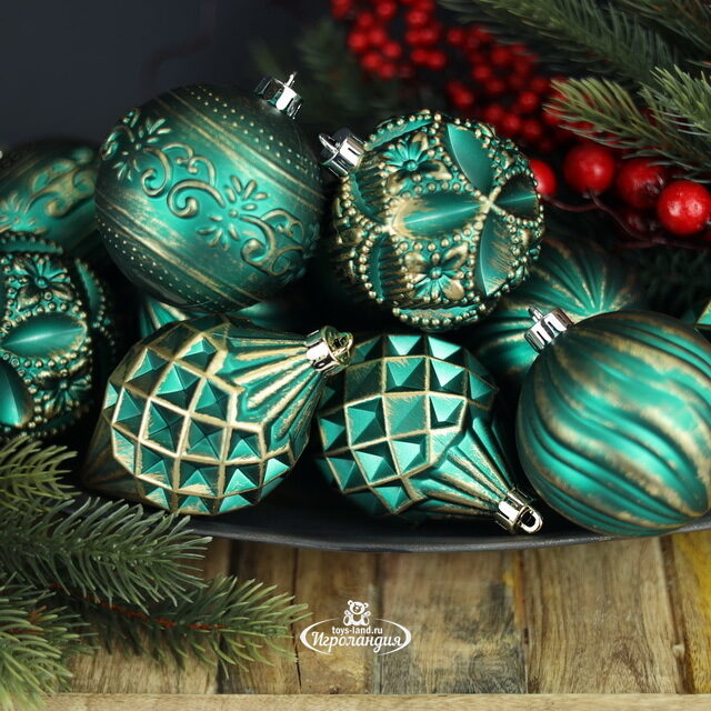 Набор пластиковых шаров Winter Candy: Green 8 см, 16 шт Winter Deco