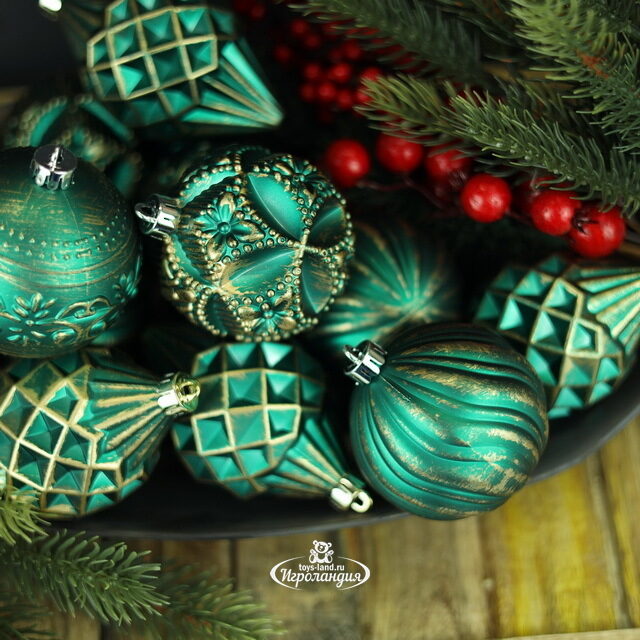 Набор пластиковых шаров Winter Candy: Green 8 см, 16 шт Winter Deco