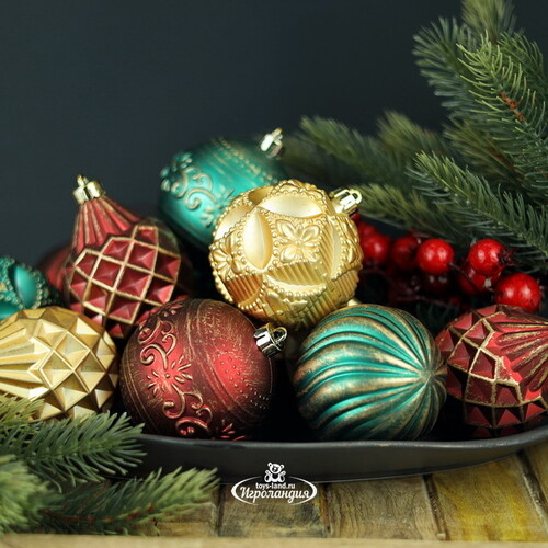 Набор пластиковых шаров Winter Candy: Christmas Classic 8 см, 16 шт Winter Deco