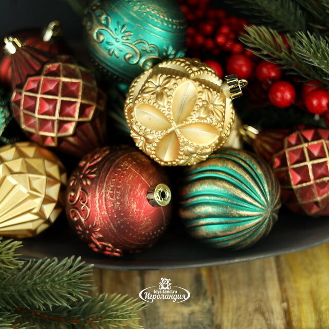 Набор пластиковых шаров Winter Candy: Christmas Classic 8 см, 16 шт Winter Deco