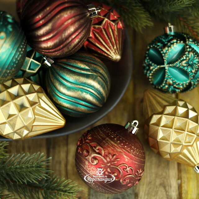 Набор пластиковых шаров Winter Candy: Christmas Classic 8 см, 16 шт Winter Deco