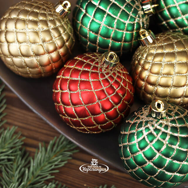 Набор пластиковых шаров Warm Christmas 8 см, 12 шт Winter Deco