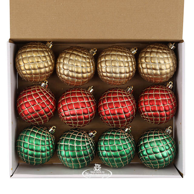 Набор пластиковых шаров Warm Christmas 8 см, 12 шт Winter Deco