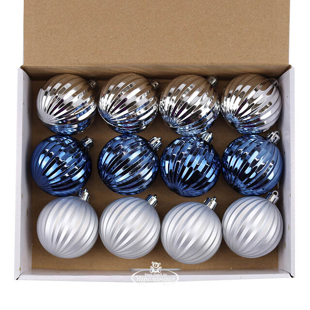 Набор пластиковых шаров Arctic Beauty 6 см, 12 шт Winter Deco