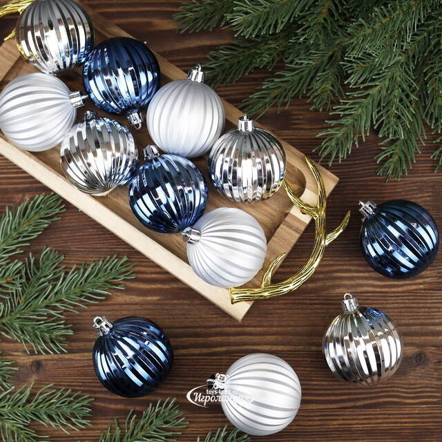 Набор пластиковых шаров Arctic Beauty 6 см, 12 шт Winter Deco