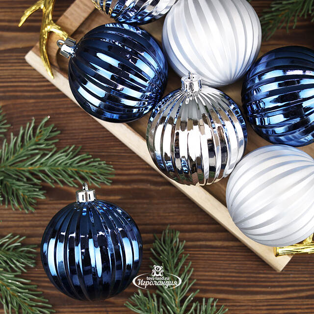 Набор пластиковых шаров Arctic Beauty 8 см, 12 шт Winter Deco