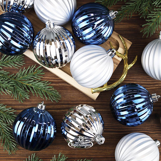 Набор пластиковых шаров Arctic Beauty 8 см, 12 шт Winter Deco