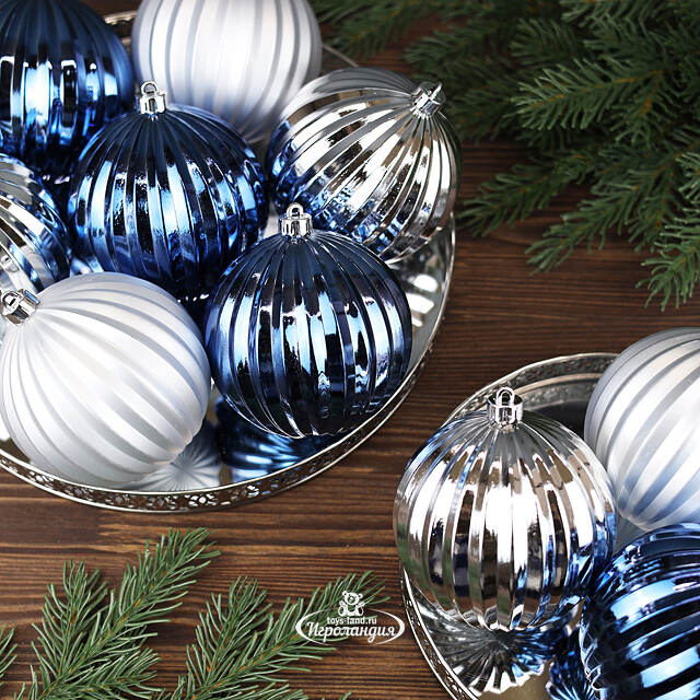 Набор пластиковых шаров Arctic Beauty 10 см, 12 шт Winter Deco