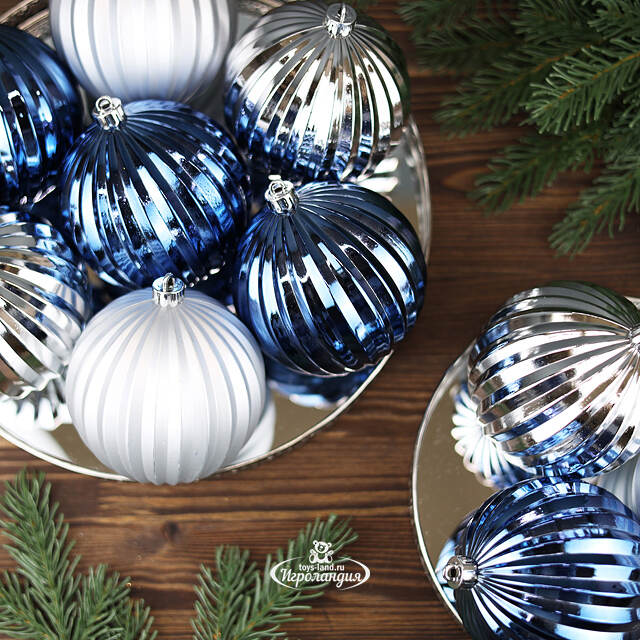 Набор пластиковых шаров Arctic Beauty 10 см, 12 шт Winter Deco