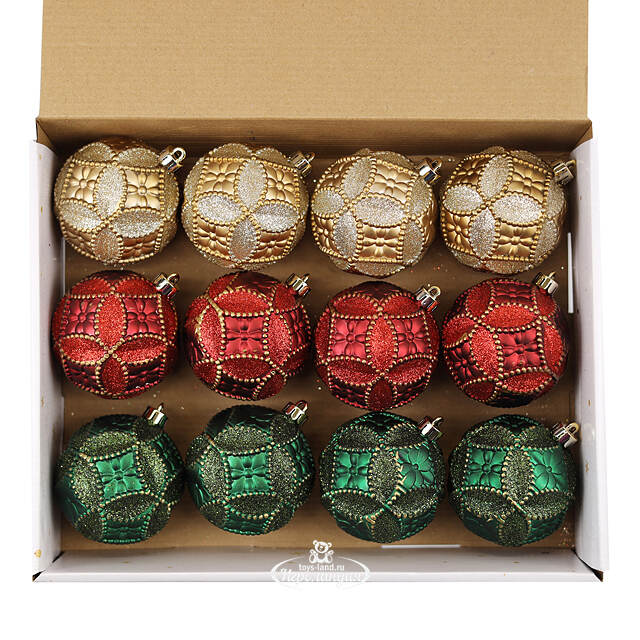 Набор пластиковых шаров Christmas Eve 8 см, 12 шт Winter Deco