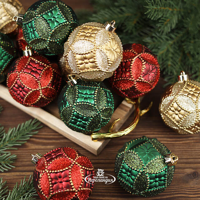 Набор пластиковых шаров Christmas Eve 8 см, 12 шт Winter Deco