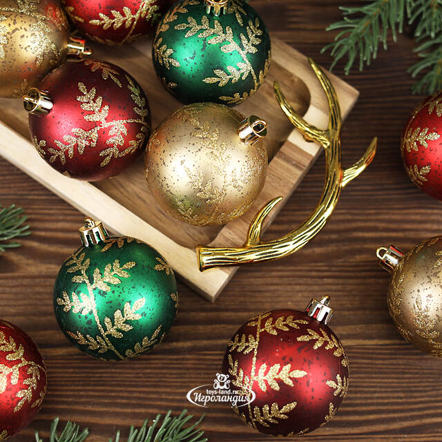 Набор пластиковых шаров Holly Christmas 6 см, 12 шт Winter Deco