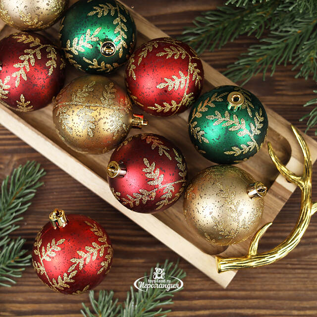 Набор пластиковых шаров Holly Christmas 6 см, 12 шт Winter Deco