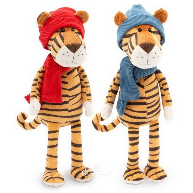 Мягкая игрушка Тигр Алекс в синей шапке 20 см Orange Toys