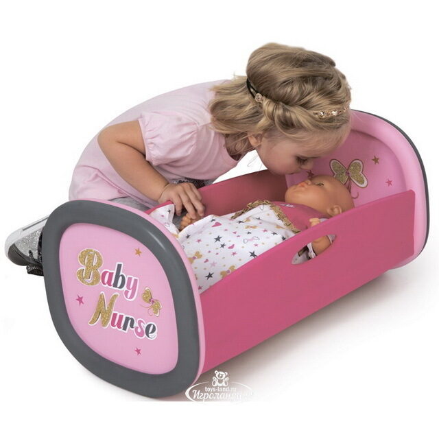 Кроватка для куклы Колыбель Baby Nurse 52*26*28.5 см Smoby (Смуби)