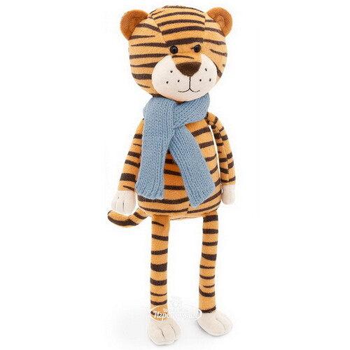 Мягкая игрушка Тигр Санни в голубом шарфе 21 см Orange Toys