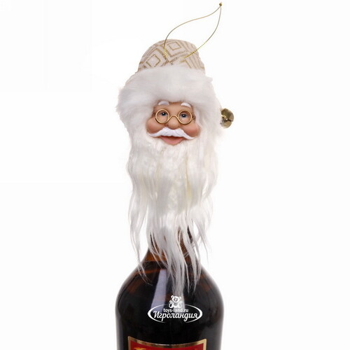 Декор для бутылки Санта из КлаусВилля 15 см Serpantin
