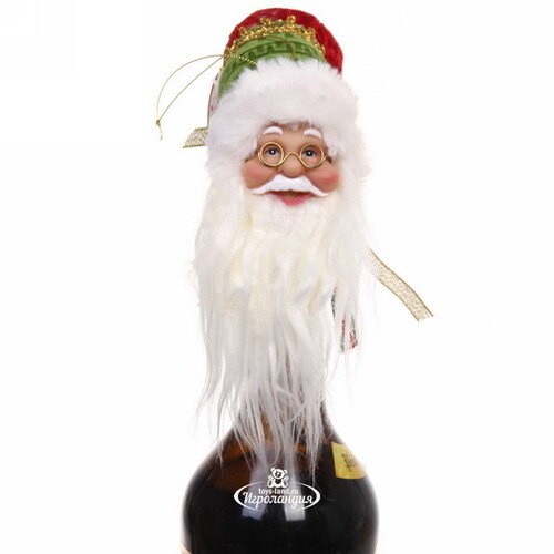 Декор для бутылки Санта из КлаусГрада 15 см Serpantin