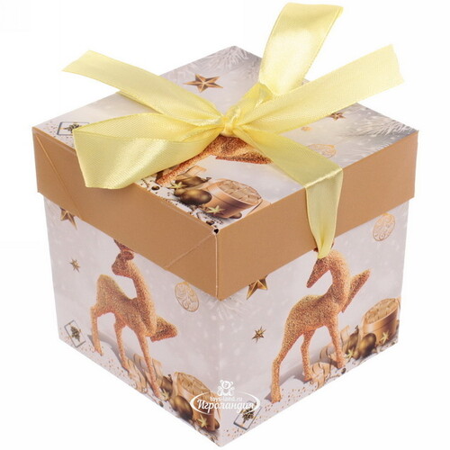 Подарочная коробка Glorious - Волшебный Олень 10*10 см Serpantin