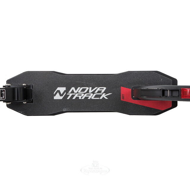 Самокат Novatrack Deft, колеса 230/200 мм, амортизатор, черный с красным, до 100 кг Novatrack (Новатрэк)