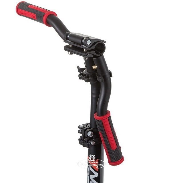 Самокат Novatrack Deft, колеса 230/200 мм, амортизатор, черный с красным, до 100 кг Novatrack (Новатрэк)