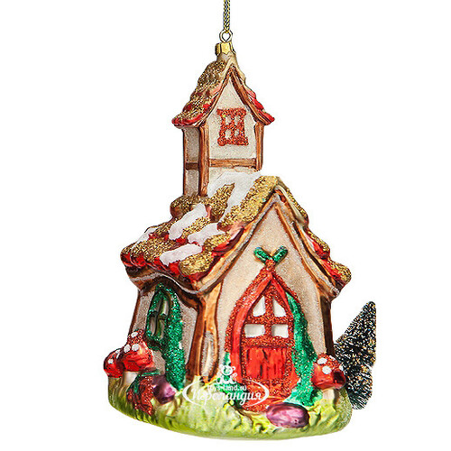 Елочная игрушка "Пряничный домик", 14*8 см, стекло, подвеска Holiday Classics (Холидэй Классик)