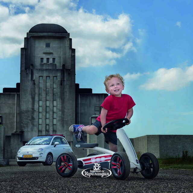 Детский веломобиль Berg Buzzy Fiat 500 прямой привод, до 30 кг BERG