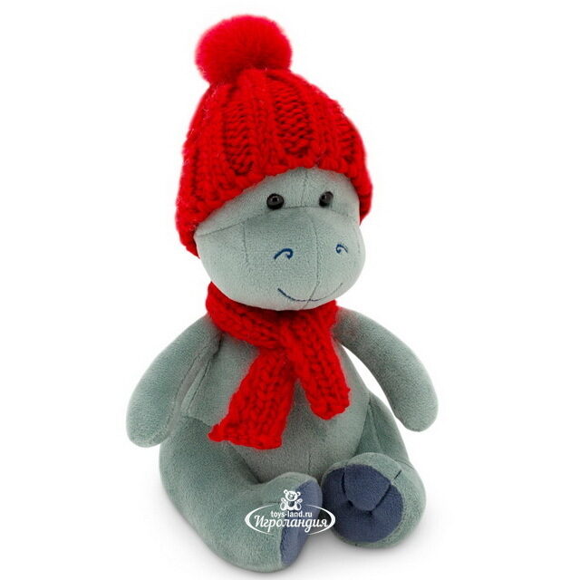 Мягкая игрушка Дракончик Сёма в красном шарфике и шапке 20 см Orange Toys