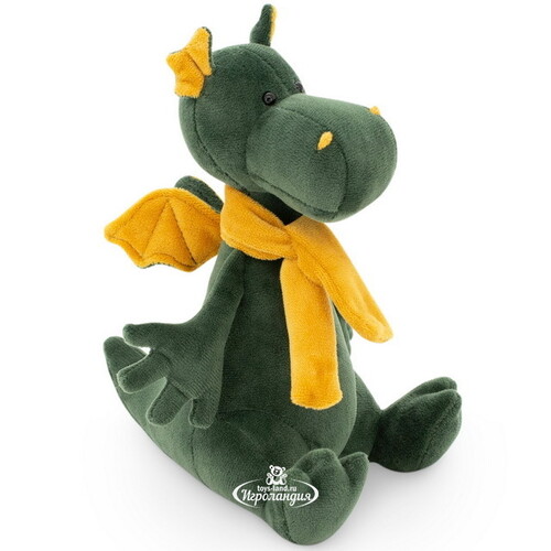 Мягкая игрушка Дракончик Загребука в желтом шарфе 20 см купить винтернет-магазине Игроландия toys-land.ru, 2431/20, цена: 950 ₽