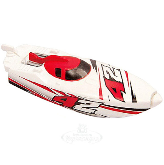 Роболодка Micro boats 7.5 см белый с красным ZURU (Зуру)