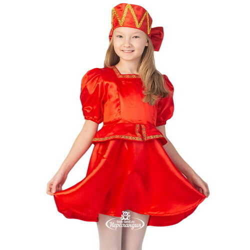 Карнавальный костюм Плясовой Кадриль красный, рост 122-134 см Бока С
