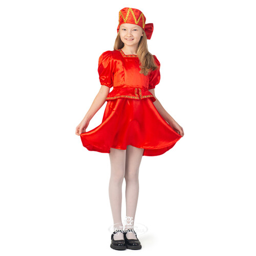 Карнавальный костюм Плясовой Кадриль красный, рост 122-134 см Бока С