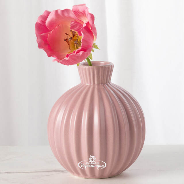 Керамическая ваза Lockerbie 12 см розовая Koopman