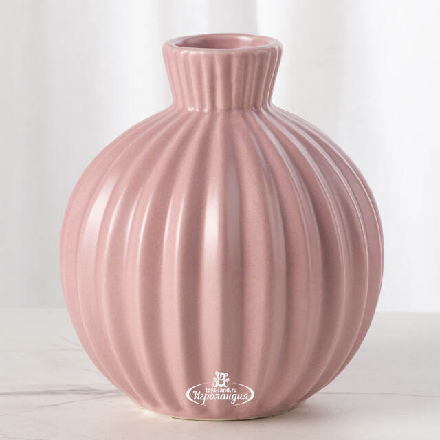 Керамическая ваза Lockerbie 12 см розовая Koopman
