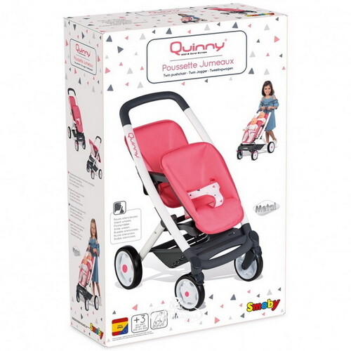 Прогулочная коляска для двух кукол MC&Quinny New Pink 66*52 см Smoby