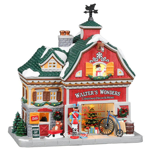 Магазин Рождественского декора Walters Wonders 23*20 см, подсветка Lemax