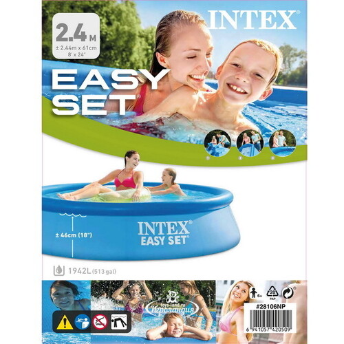 Надувной бассейн 28106 Intex Easy Set 244*61 см INTEX