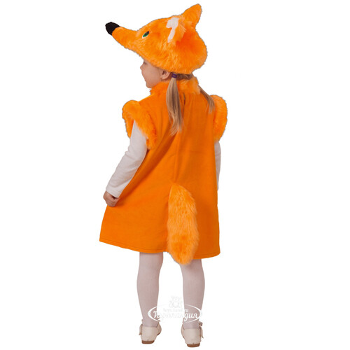 Карнавальный костюм Лисичка Линда, плюшевый, рост 110 см Батик