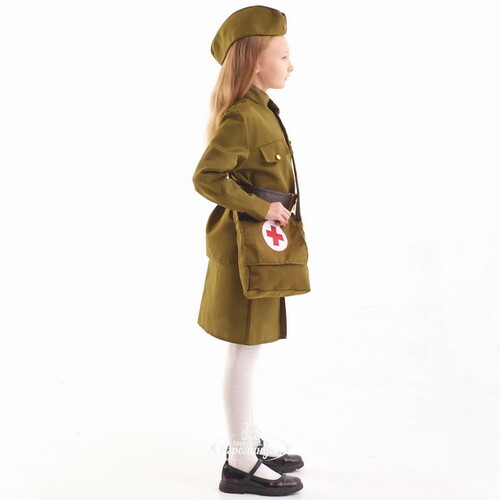 Детская военная форма Санитарка люкс, рост 104-116 см Бока С
