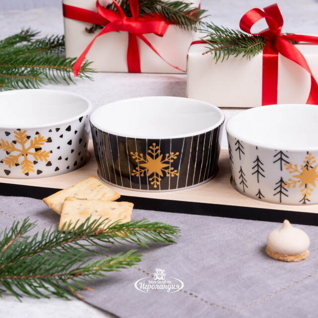 Менажница новогодняя Snowy Xmas 29*10 см, 4 предмета Koopman