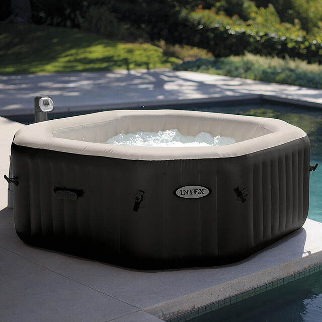 Надувной бассейн-джакузи, аэро и гидромассаж, хлоргенератор, 201*71 см INTEX (Интекс)