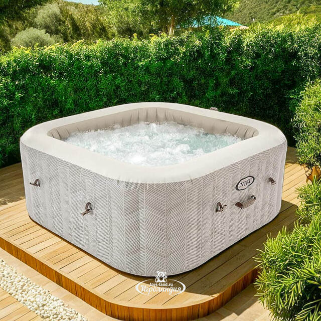 Надувной бассейн-джакузи Intex 28472 Chevron Deluxe 195*71 см, аэромассаж INTEX